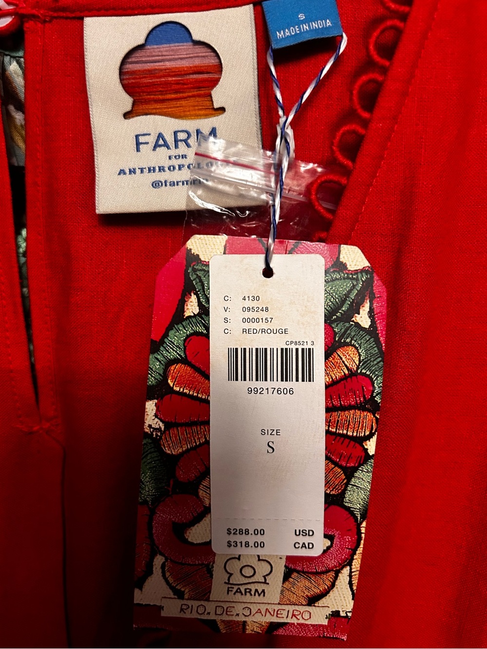 FARM RIO x Anthropologie V-Neck Tie-Front
Midi Dress - NWT - Picture 7 of 8